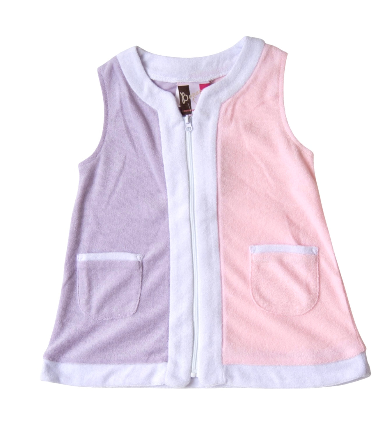 Colorblock Terrycloth Swim CoverUp