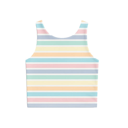 Athleisure Razorback Tank, Pastel Stripe