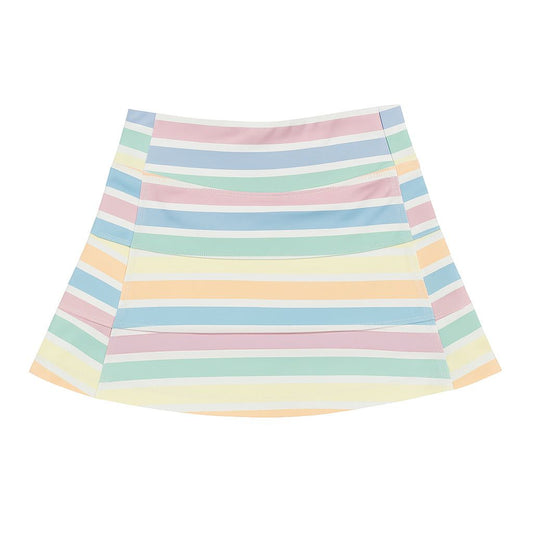 Athleisure Tennis Skort, Pastel Stripe