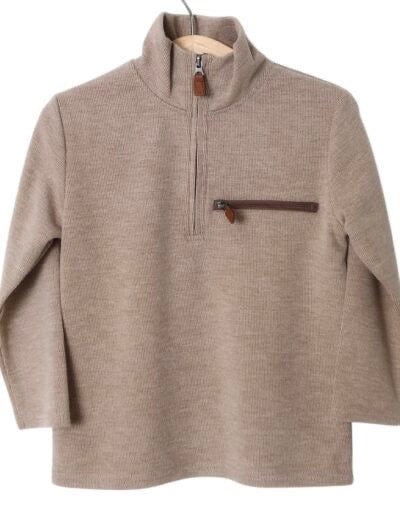 Kingston 1/4 Zip Pullover, Tan