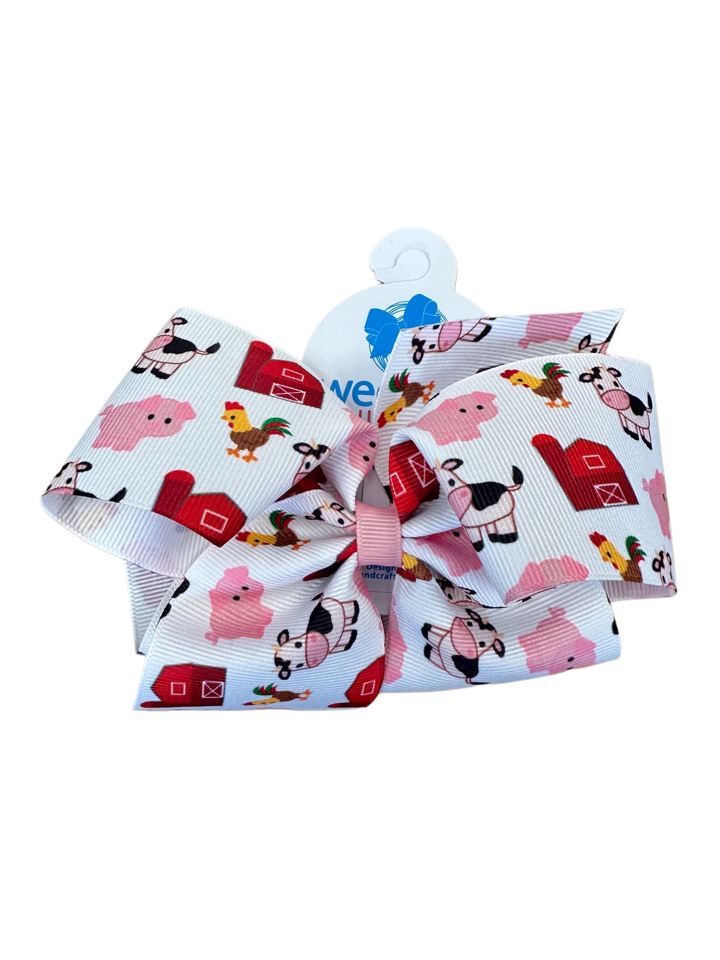 Farm Animals Printed Bow, King