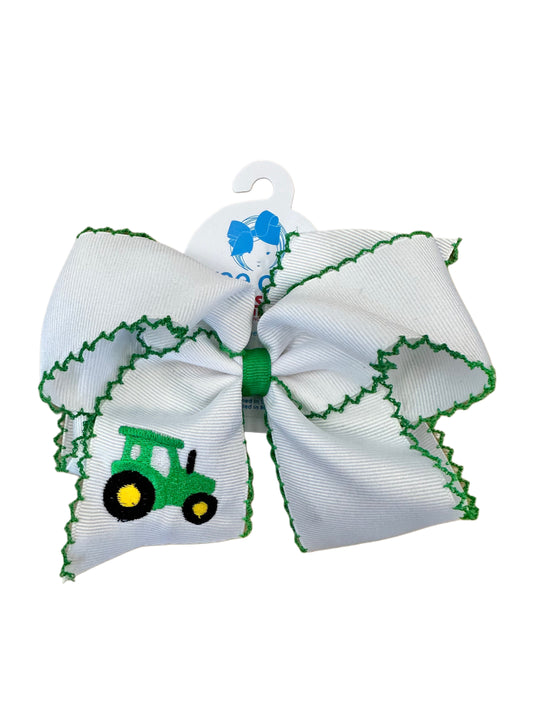 Tractor Embroidered Bow, King