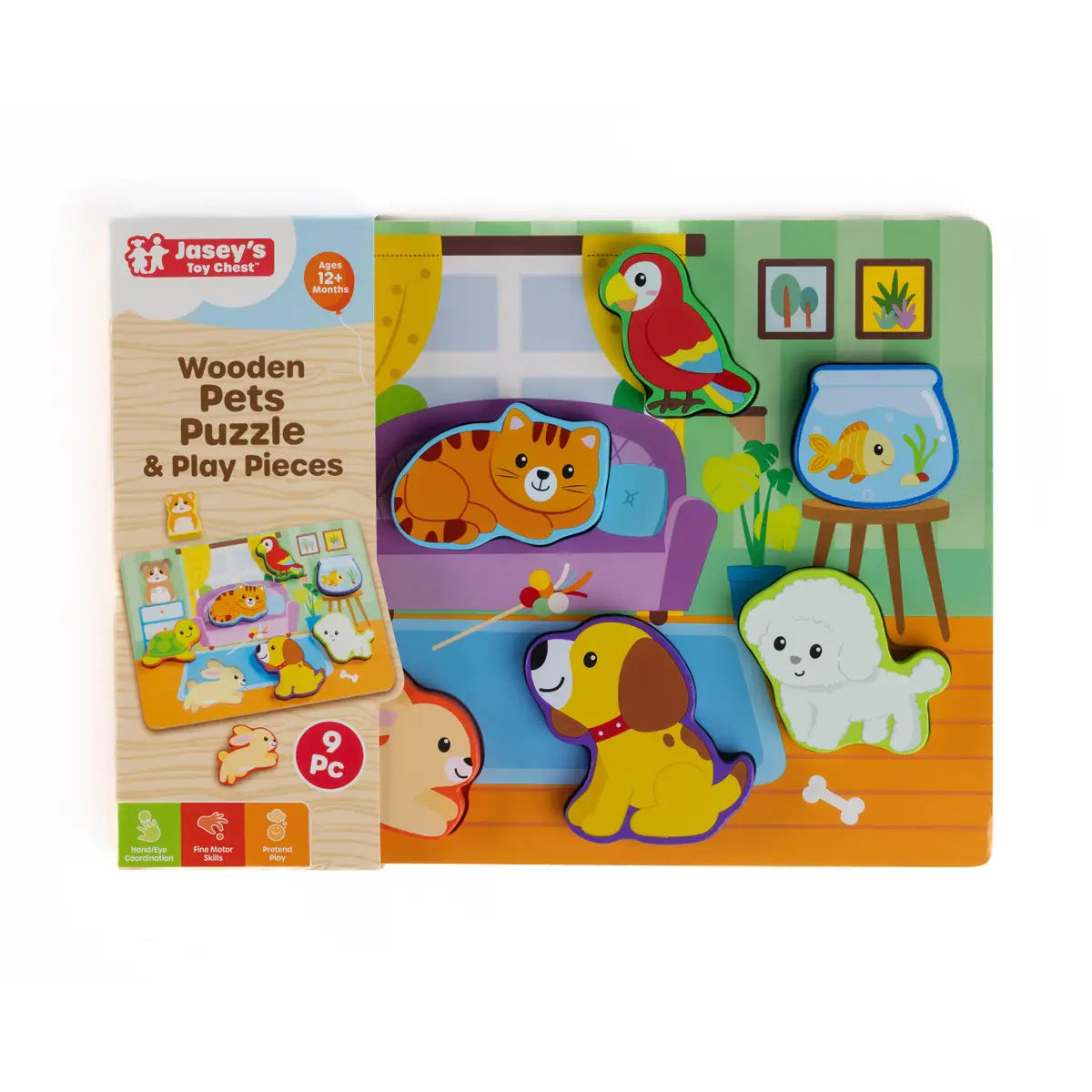 Wooden Pets Puzzle & Play Pieces