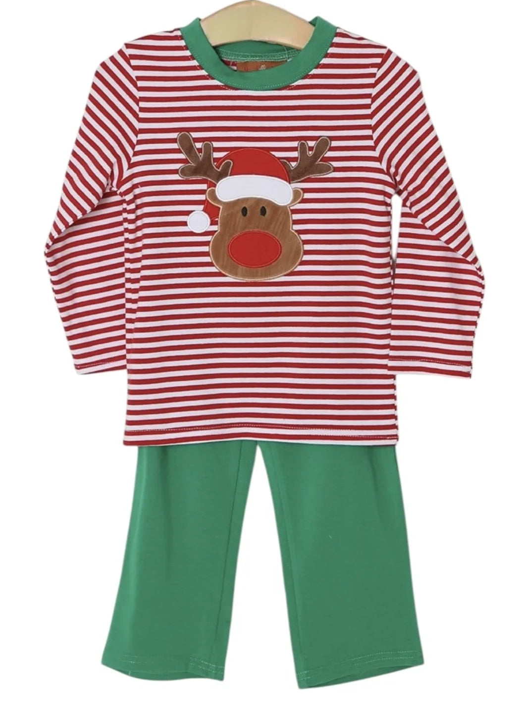 Reindeer Appliqué Boys Pant Set