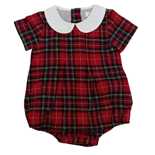 Noah Red Plaid Boy Bubble