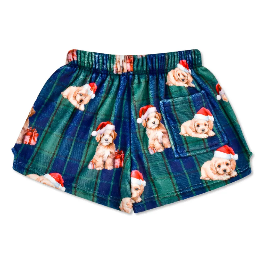 Santa Doodle Plush Shorts