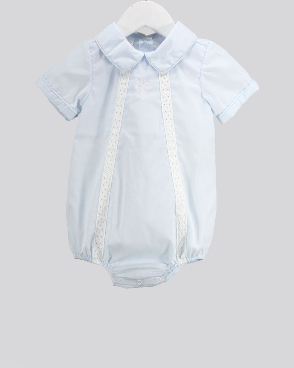 Cross Blessing Over Blue Charles Bubble