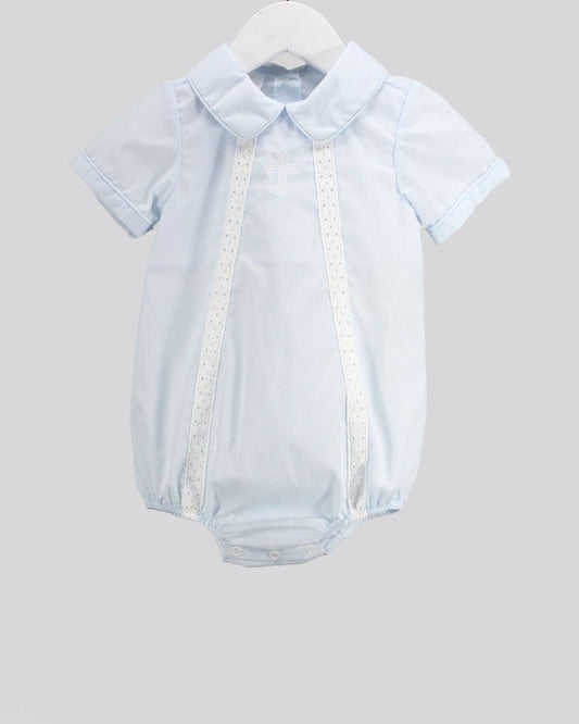 Cross Blessing Over Blue Charles Bubble