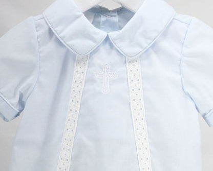 Cross Blessing Over Blue Charles Bubble