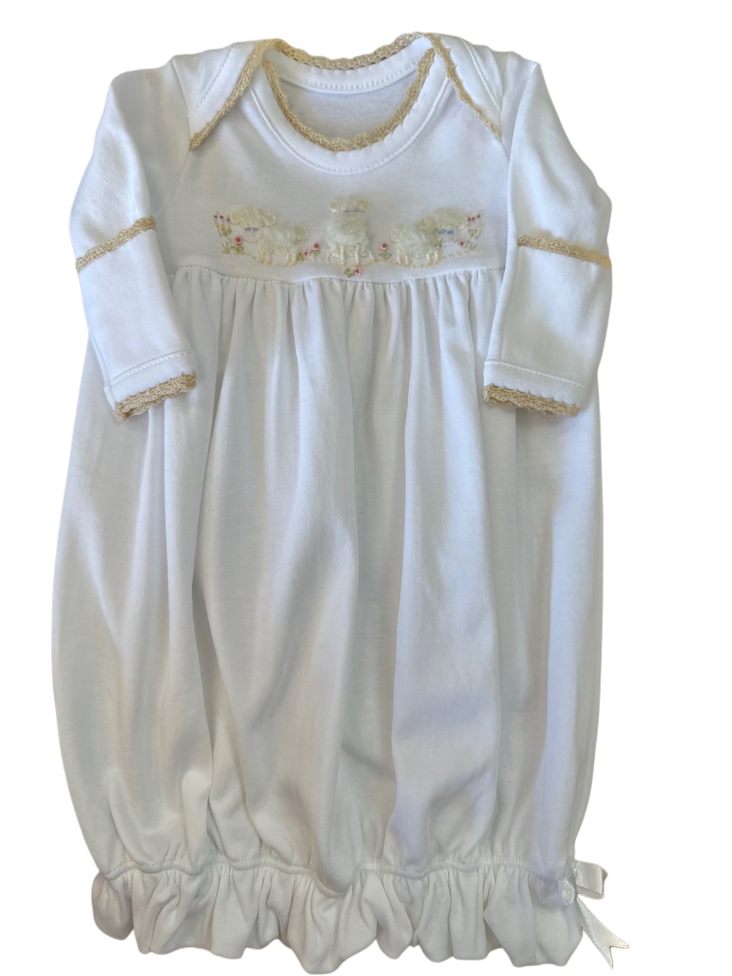 Embroidered Lambs Gown (3 colors)