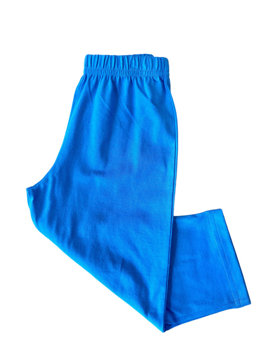 Boys Pull On Jersey Knit Pants, Chambray Blue