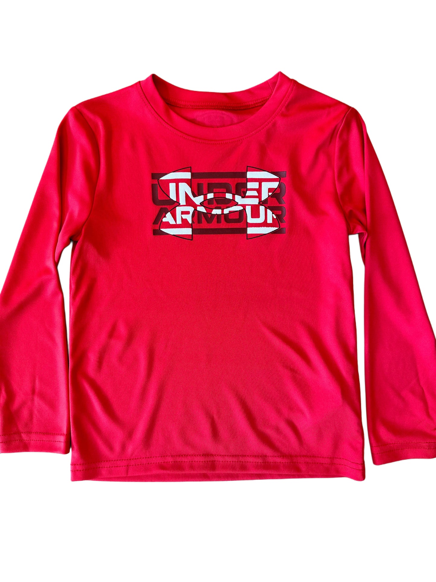 UA Tech Mesh Logo LS Tee, Red