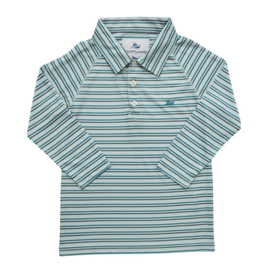 Greene LS Stripe Performance Polo