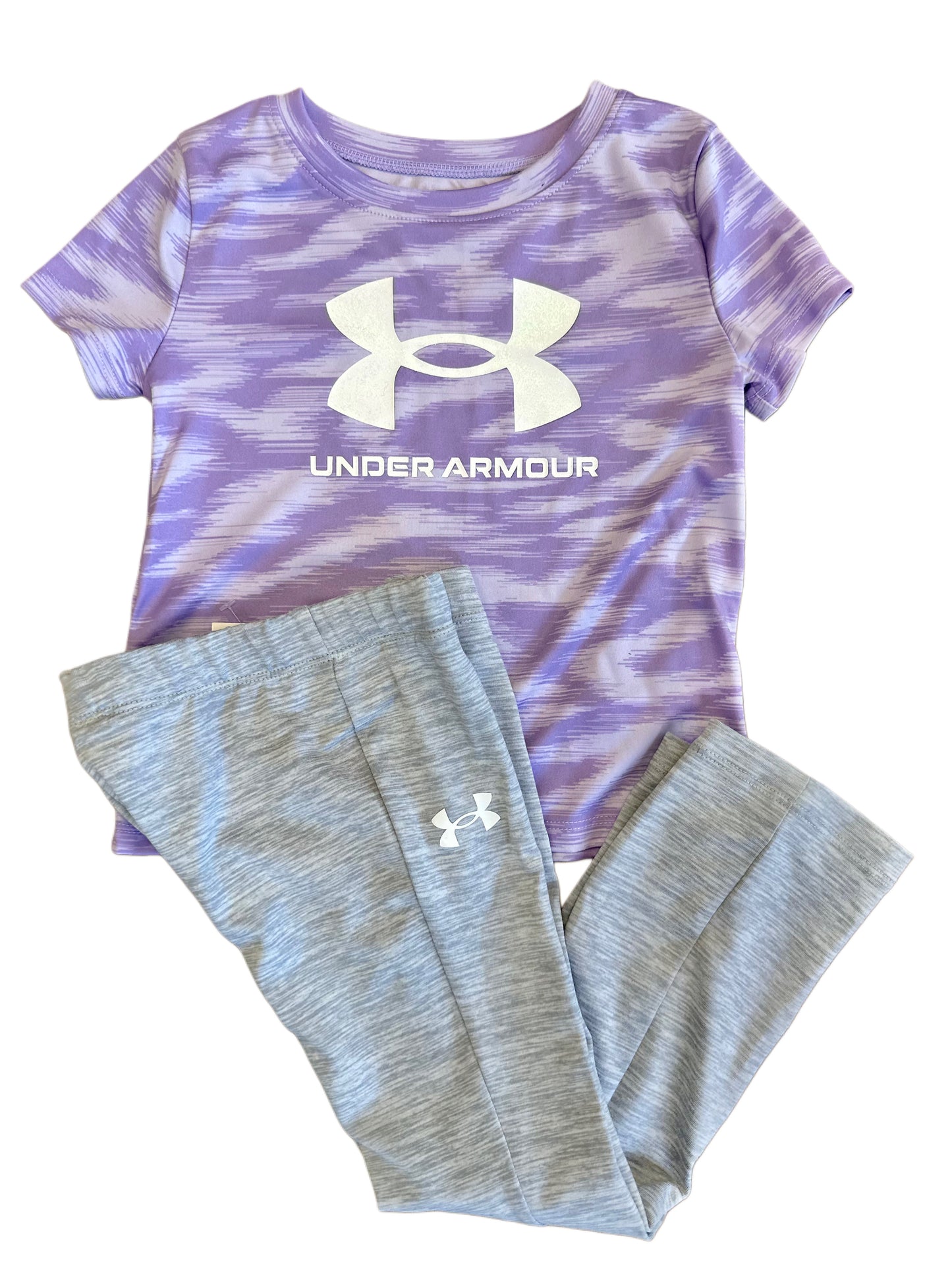 Under Armour SS Yoga Pant Set, Lavender/Grey