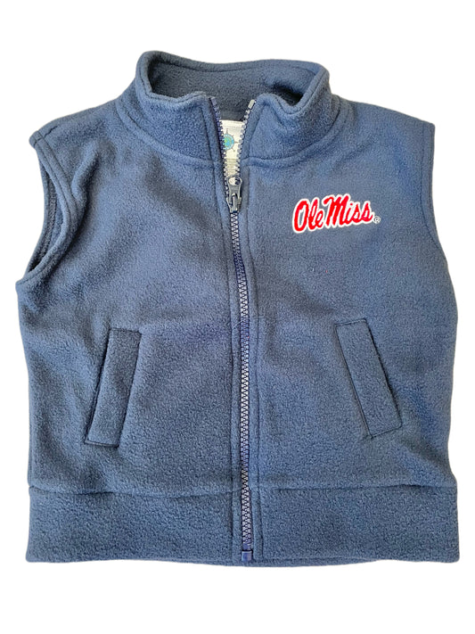 Ole Miss Polar Fleece Vest, Navy