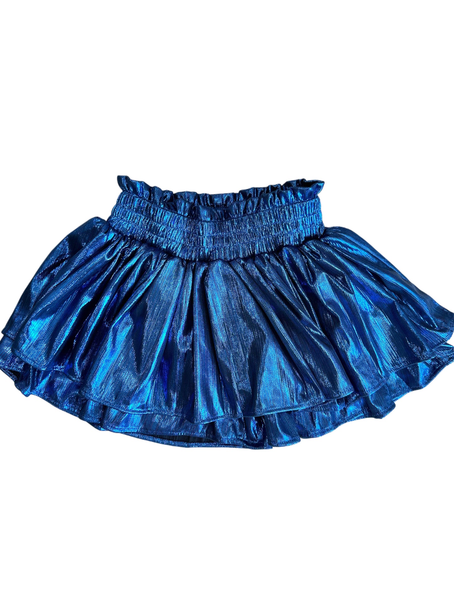 Metallic Shine Skort, Blue