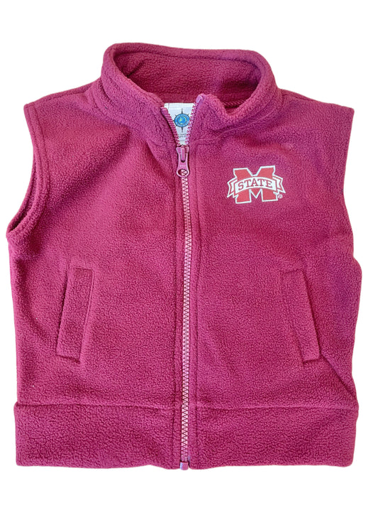 Mississippi State Polar Fleece Vest, Maroon