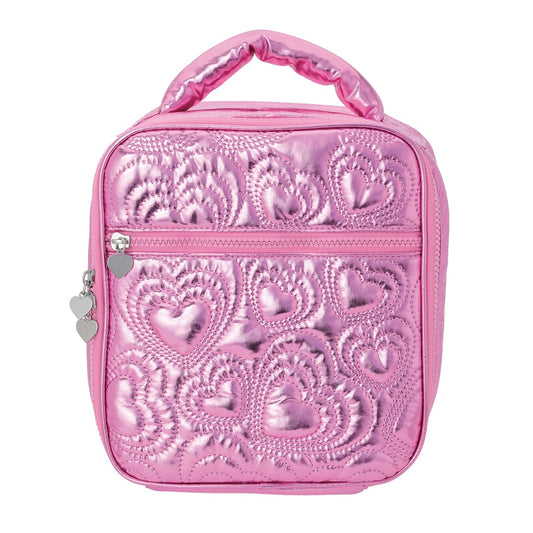 Pink Shining Heart Lunch Tote