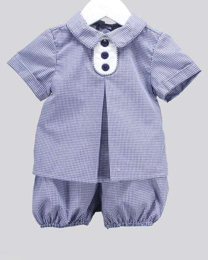 Navy Gingham Julian Set