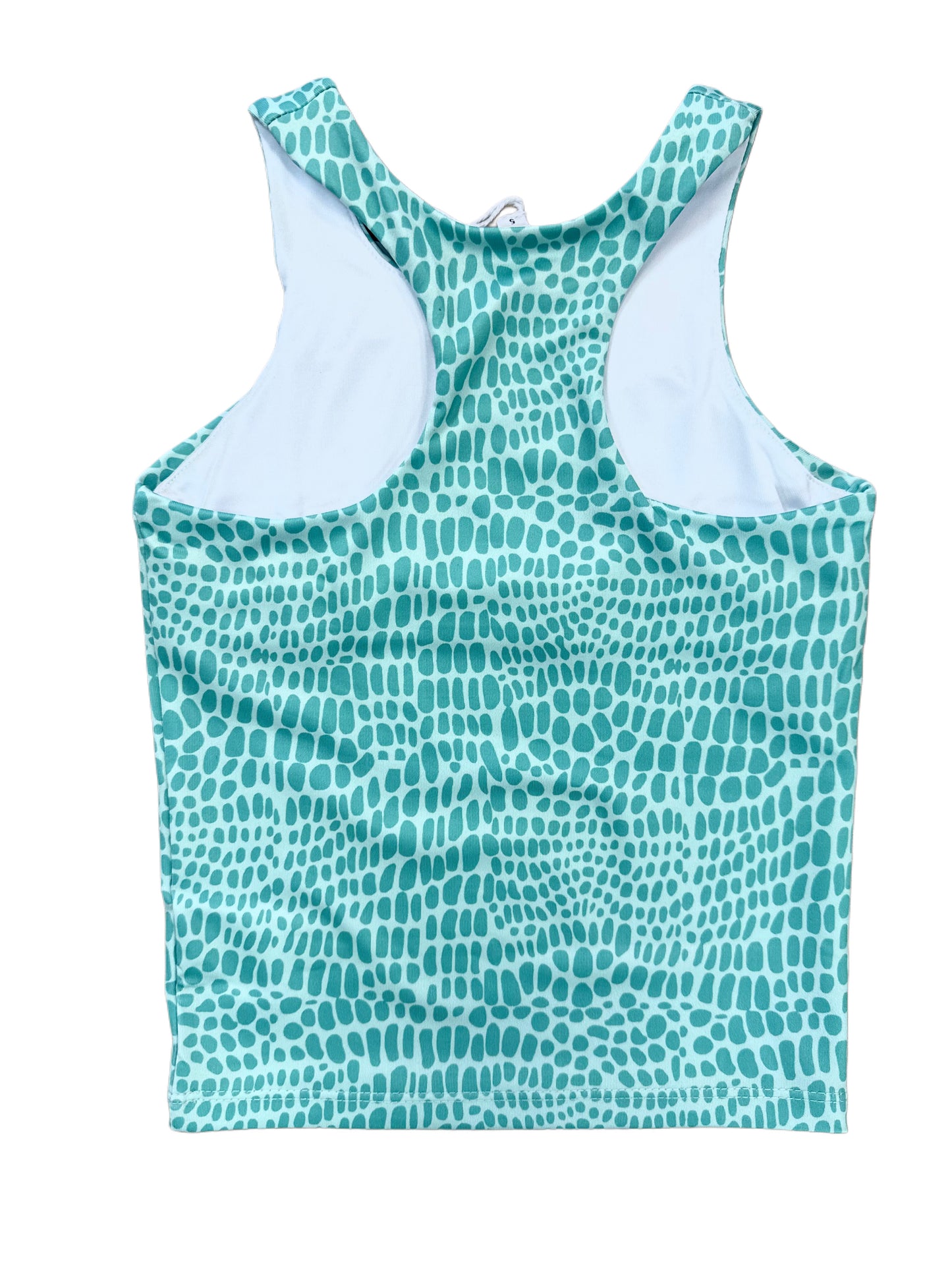 Athleisure Lib Tank, Aqua Ovals