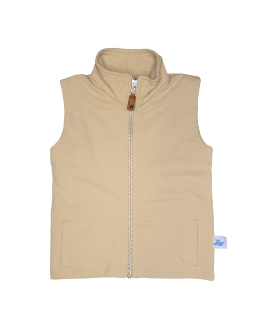 Southbound Zippered Knit Vest, Khaki