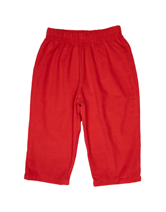 Corduroy Pull On Pant, Deep Red