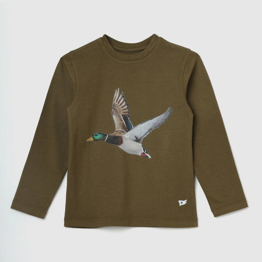 Organic Duck L/S Tee, Olive