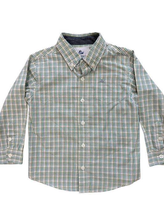 Jackson Dress Shirt, Blue/Khaki/Turq