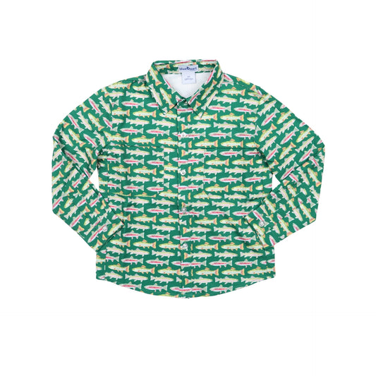 Evergreen Trout LS Button Down Shirt