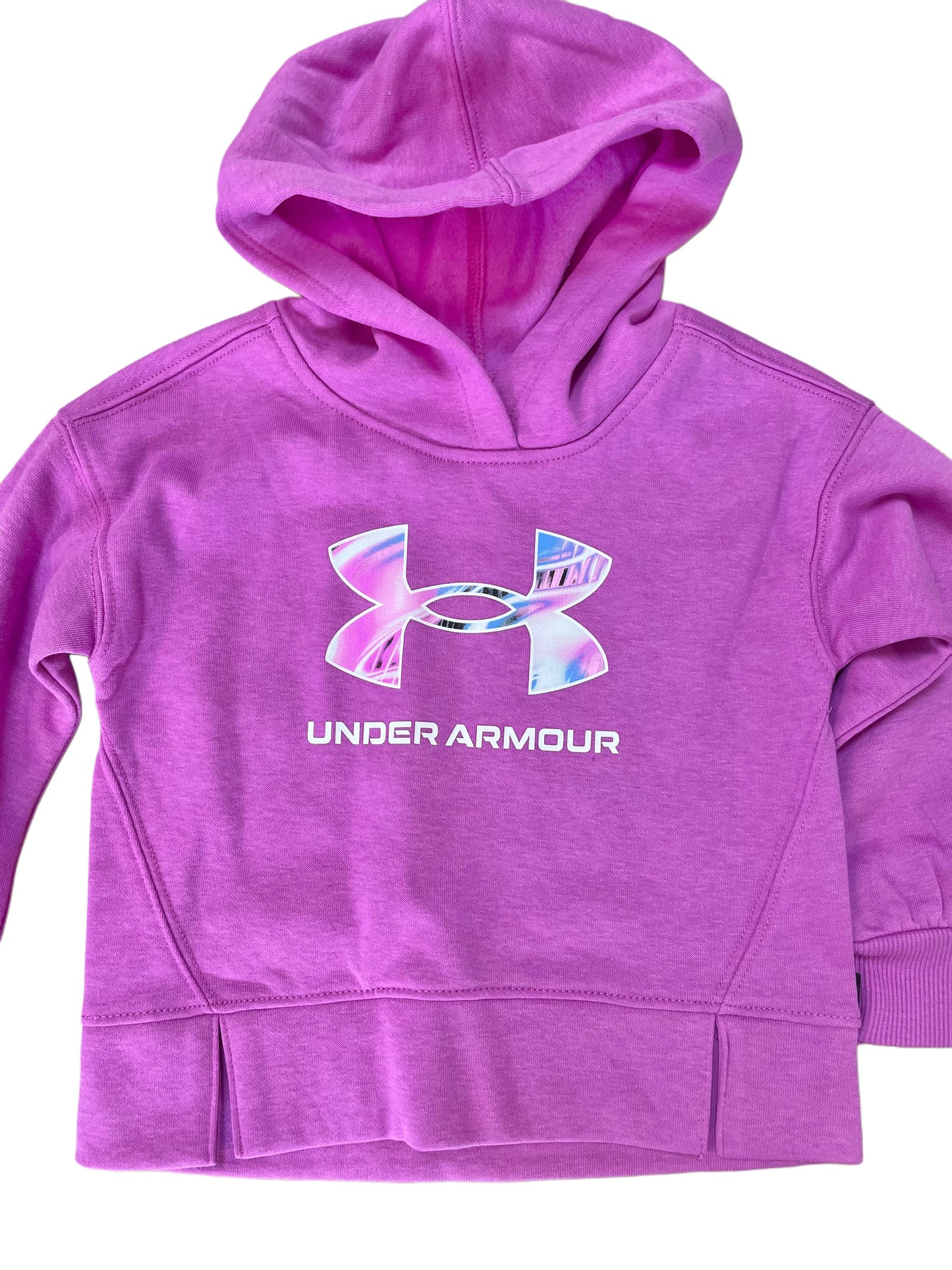 UA Girl Rival Logo Hoodie, Vivid Magenta