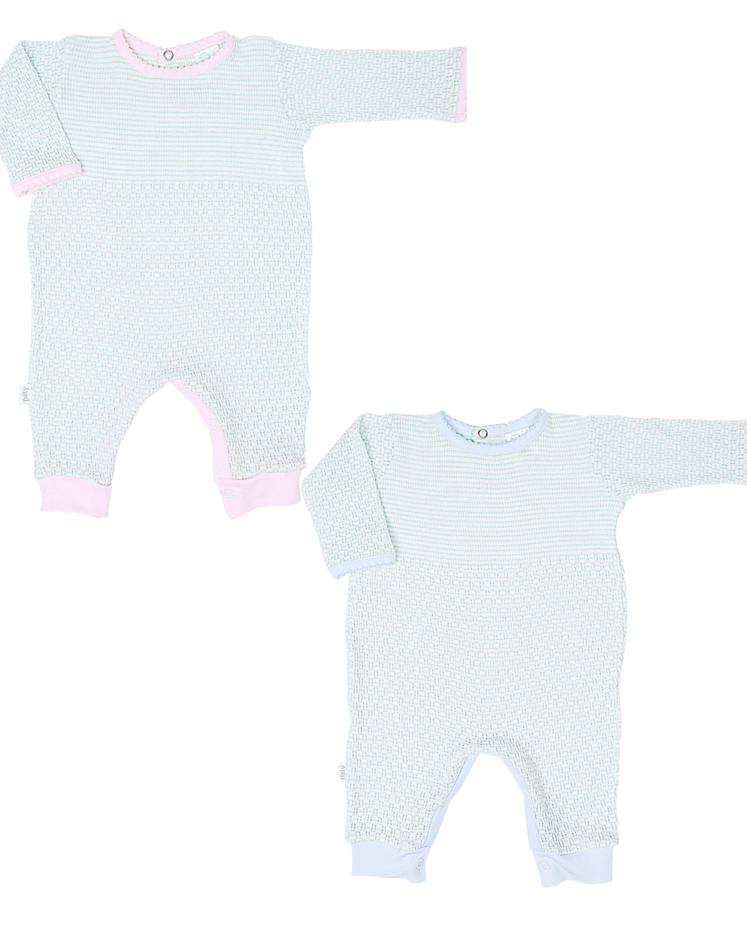 Paty LS Romper w/Pima Trim (color options)