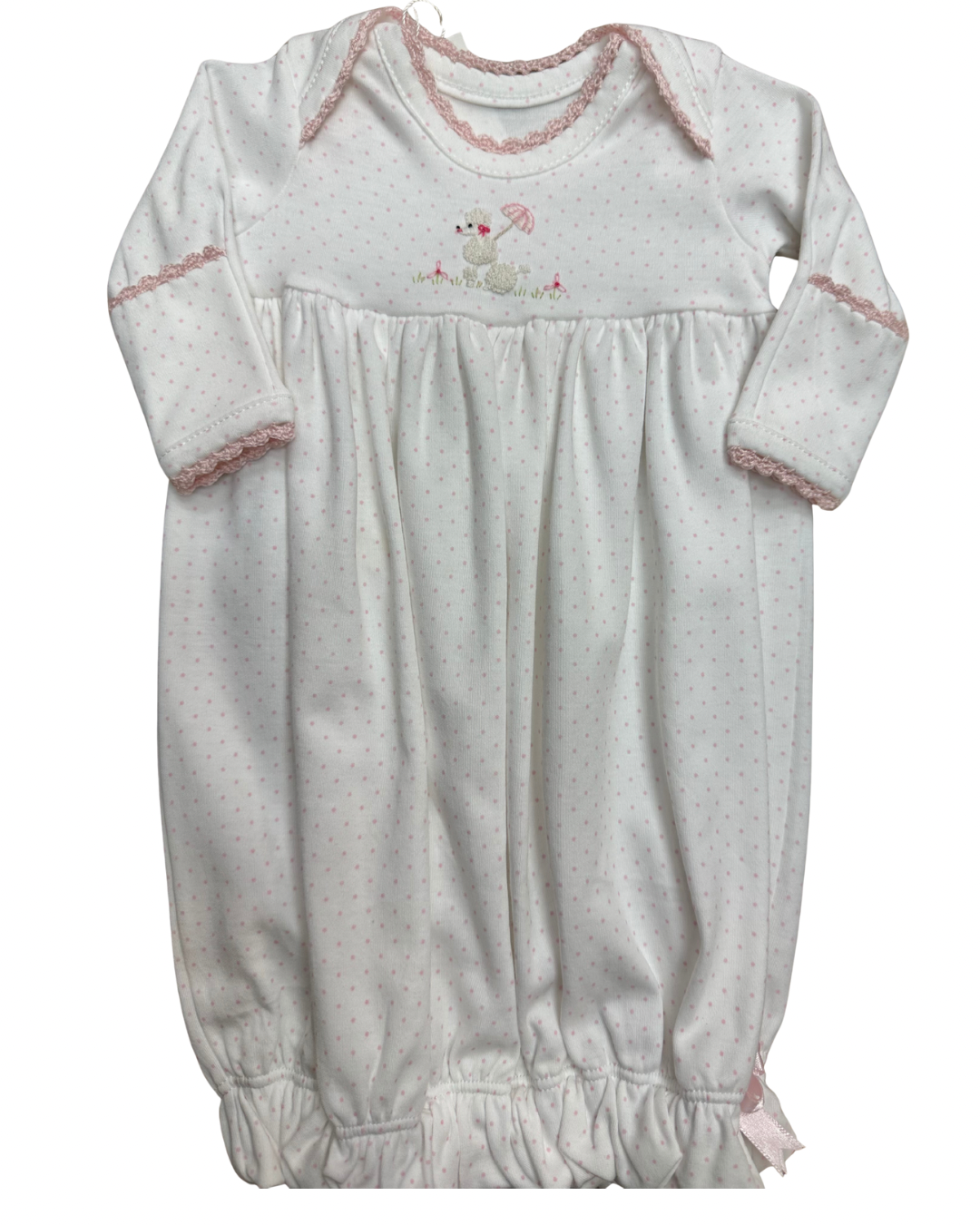 Embroidered Poodle Gown, Light Pink
