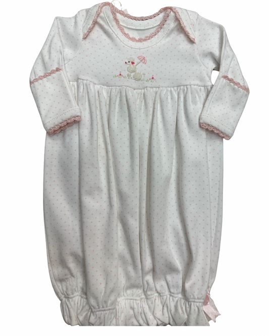 Embroidered Poodle Gown, Light Pink