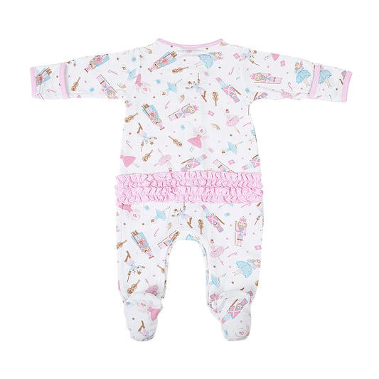 Nutcracker Ballet Printed Ruffle Footie