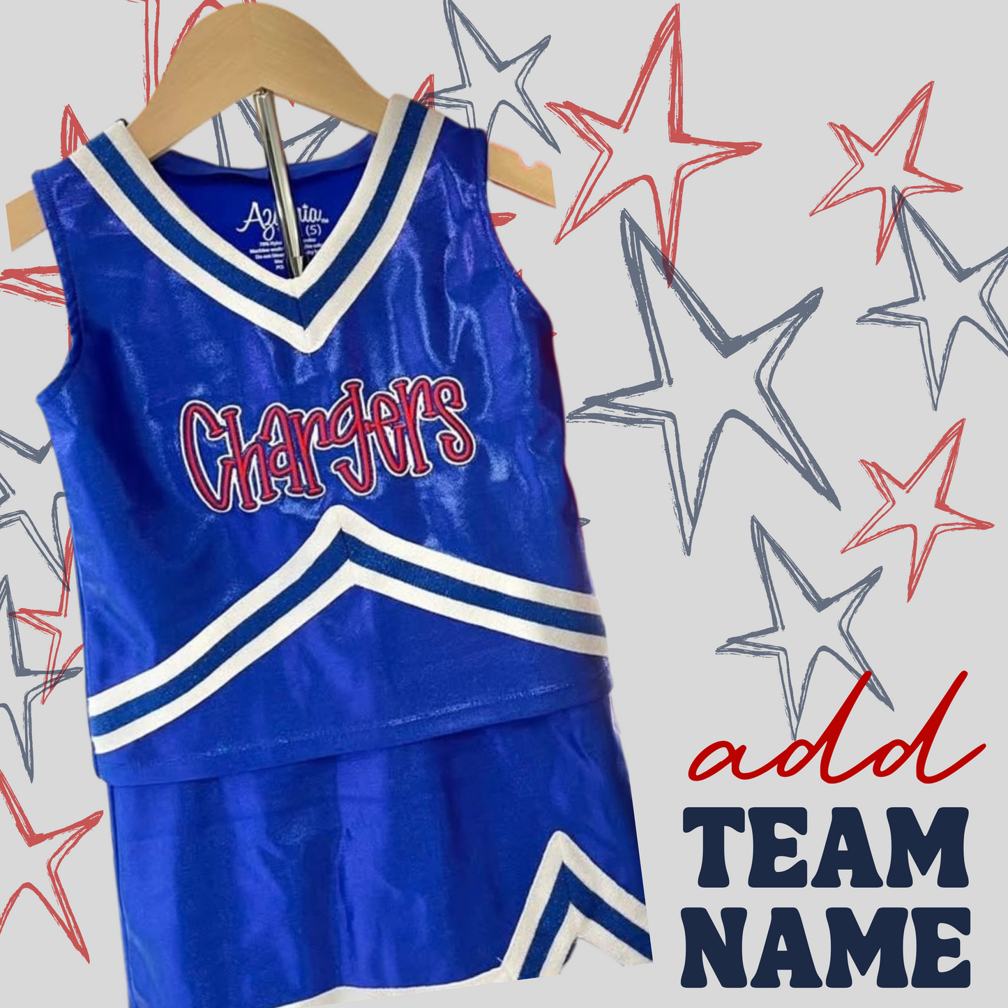Shimmer Cheer Suit, Royal Blue