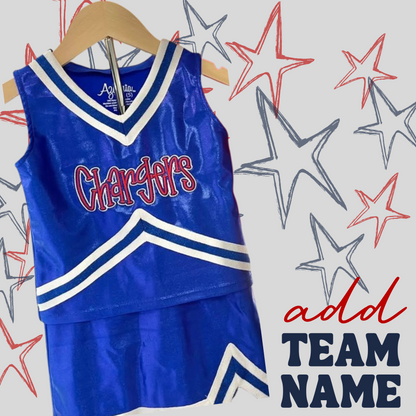 Shimmer Cheer Suit, Royal Blue