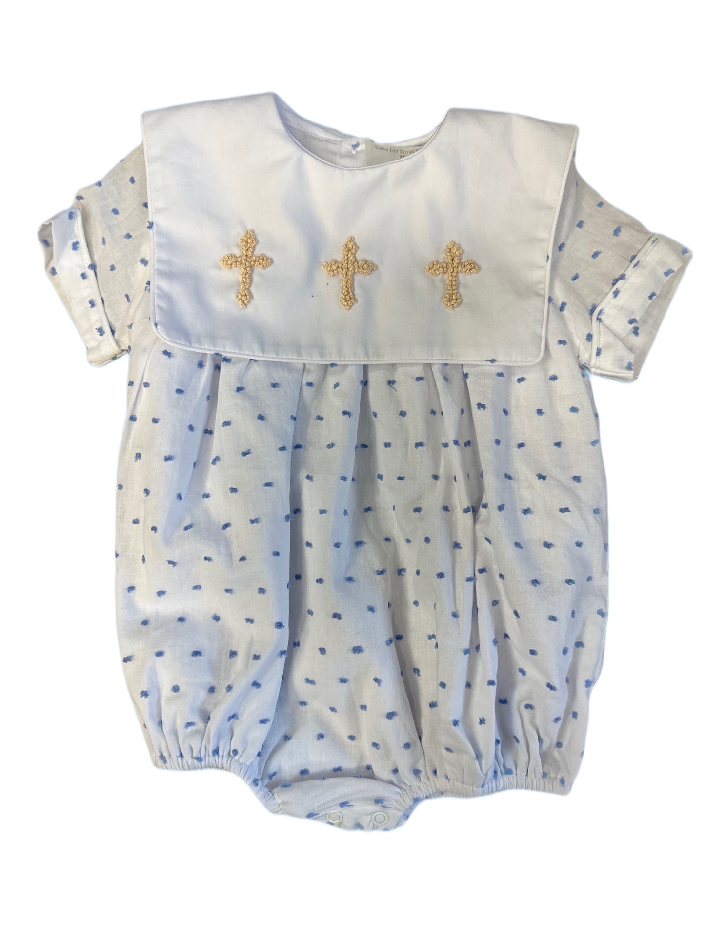 Swiss Dot Cross Bubble, Light Blue