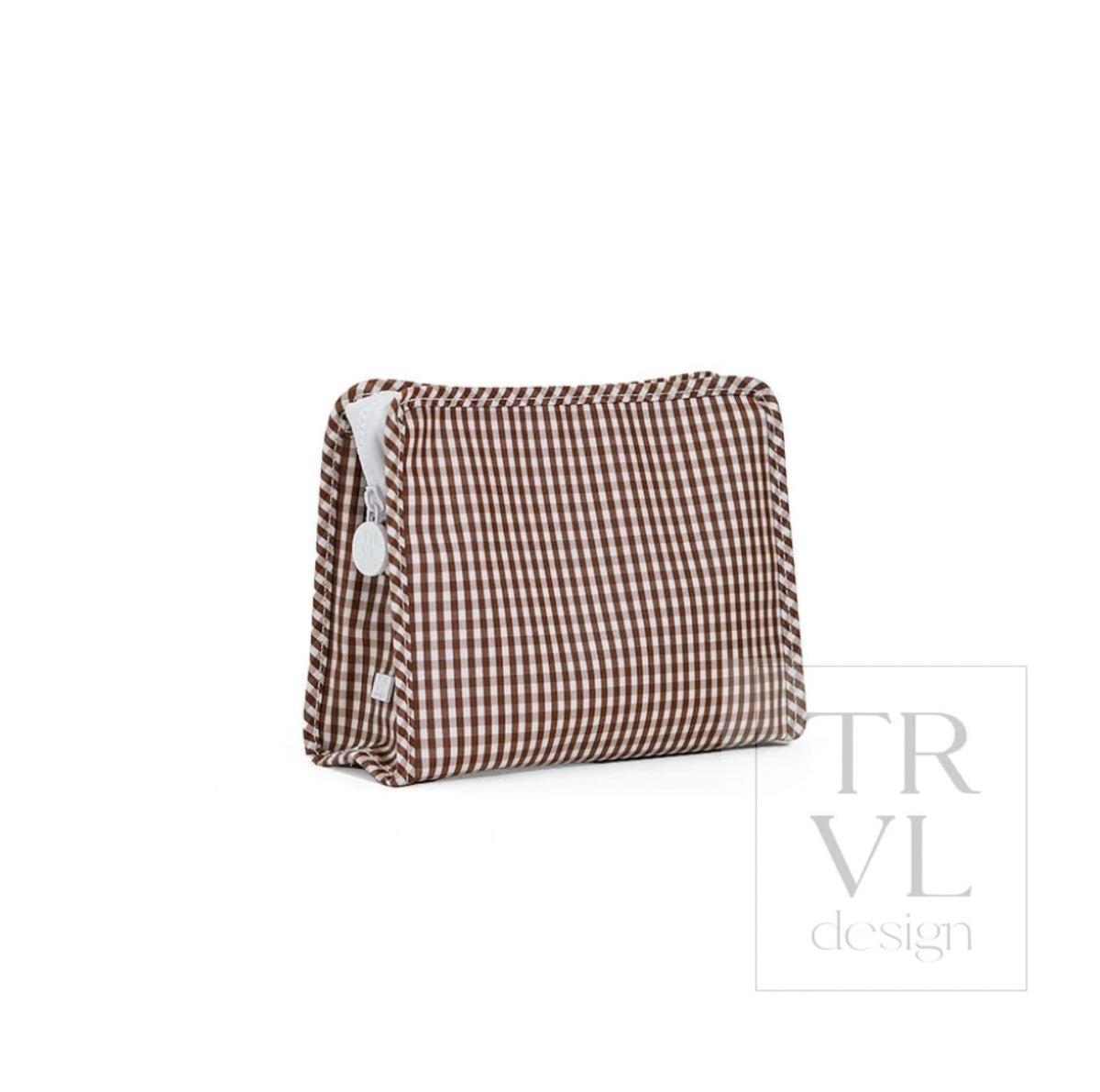 Roadie Med Zip Pouch, Gingham Cocoa