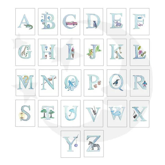 Watercolor Individual Letter Print