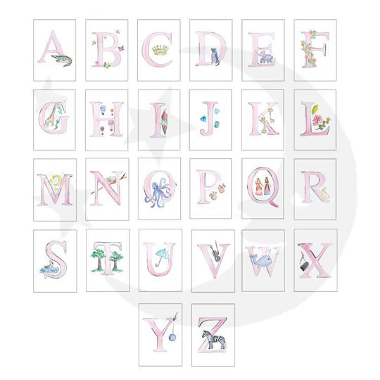 Watercolor Individual Letter Print