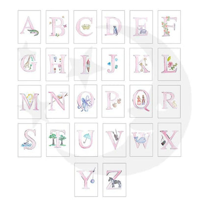 Watercolor Individual Letter Print