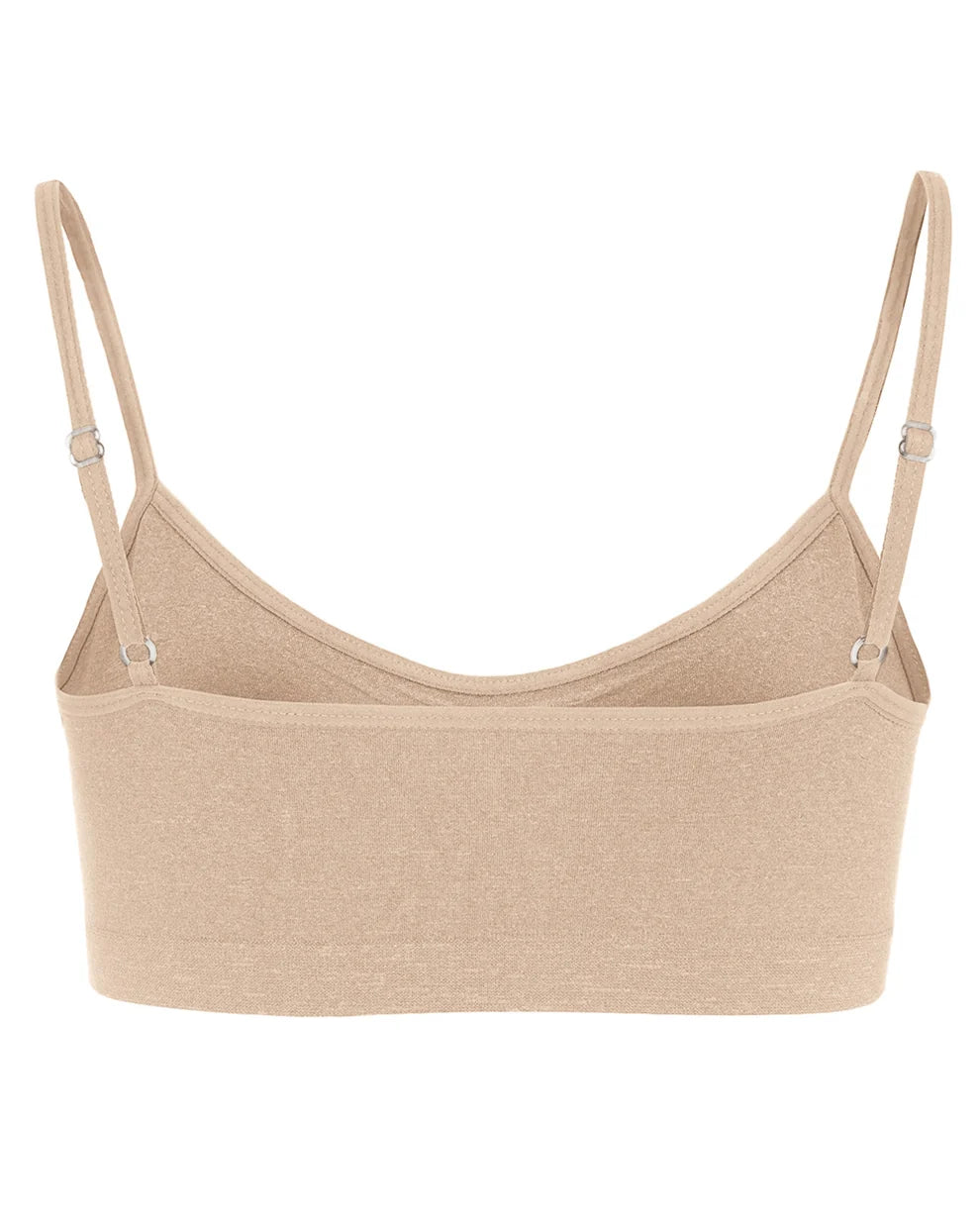 Girls 2pk Gathered Front Cup Bra, Beige