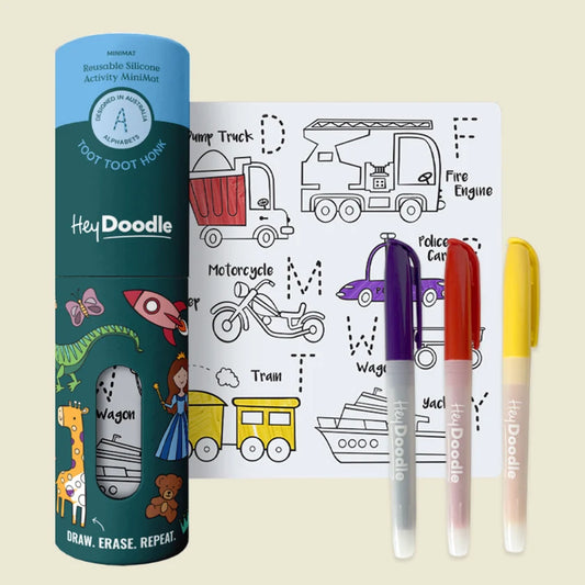 Toot Toot Honk Mini Silicone Coloring Mat
