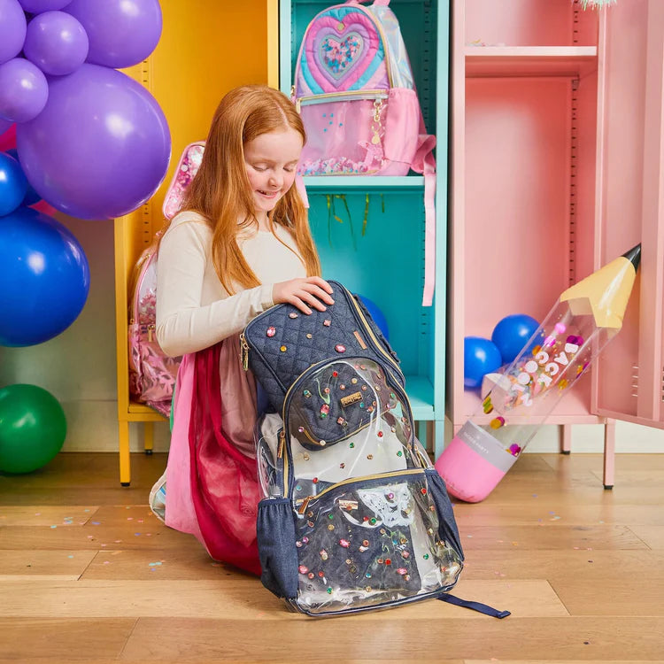 Denim & Gems Clear Backpack