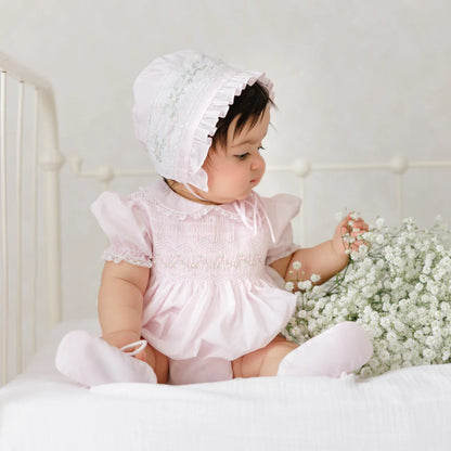 Girls Petite Petal Romper, Pink