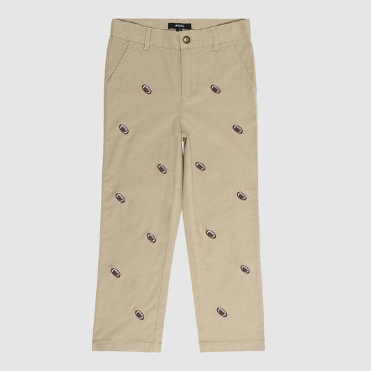 Football Embroidered Chino Pant