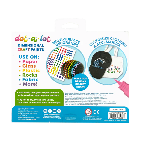Dot-A-Lot Dimensional Craft Paint, Bright