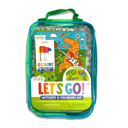 Let's Go! Activity & Coloring Kit, Robo Dinos