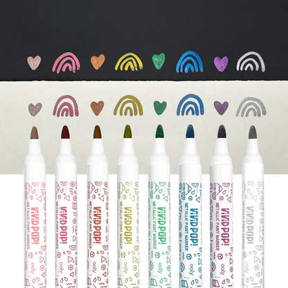 Vivid Pop! Opaque Water Based Paint Markers, Metallic