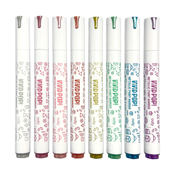 Vivid Pop! Opaque Water Based Paint Markers, Metallic